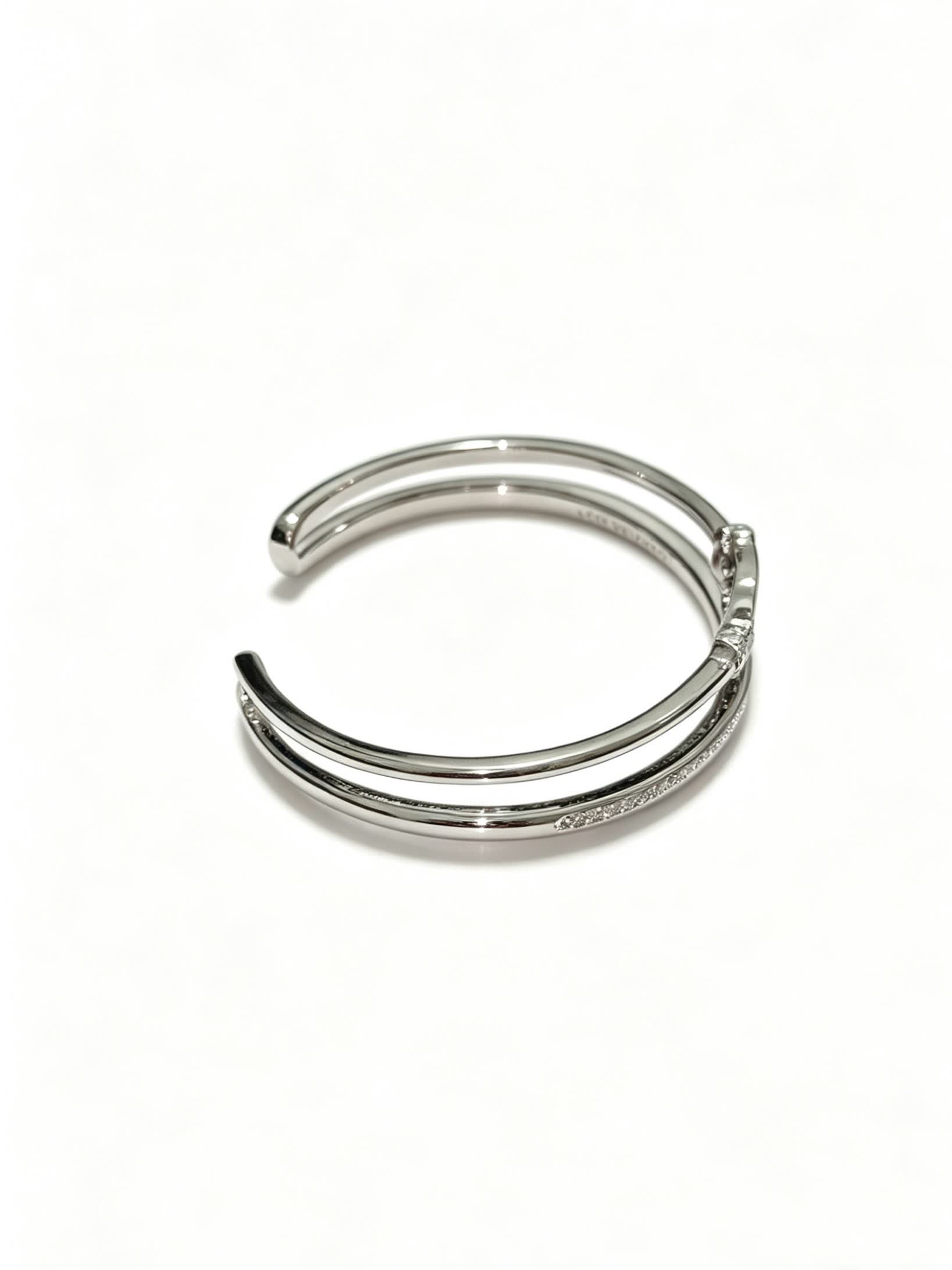 Hermes Hermès Silver Bracelet with Diamonds