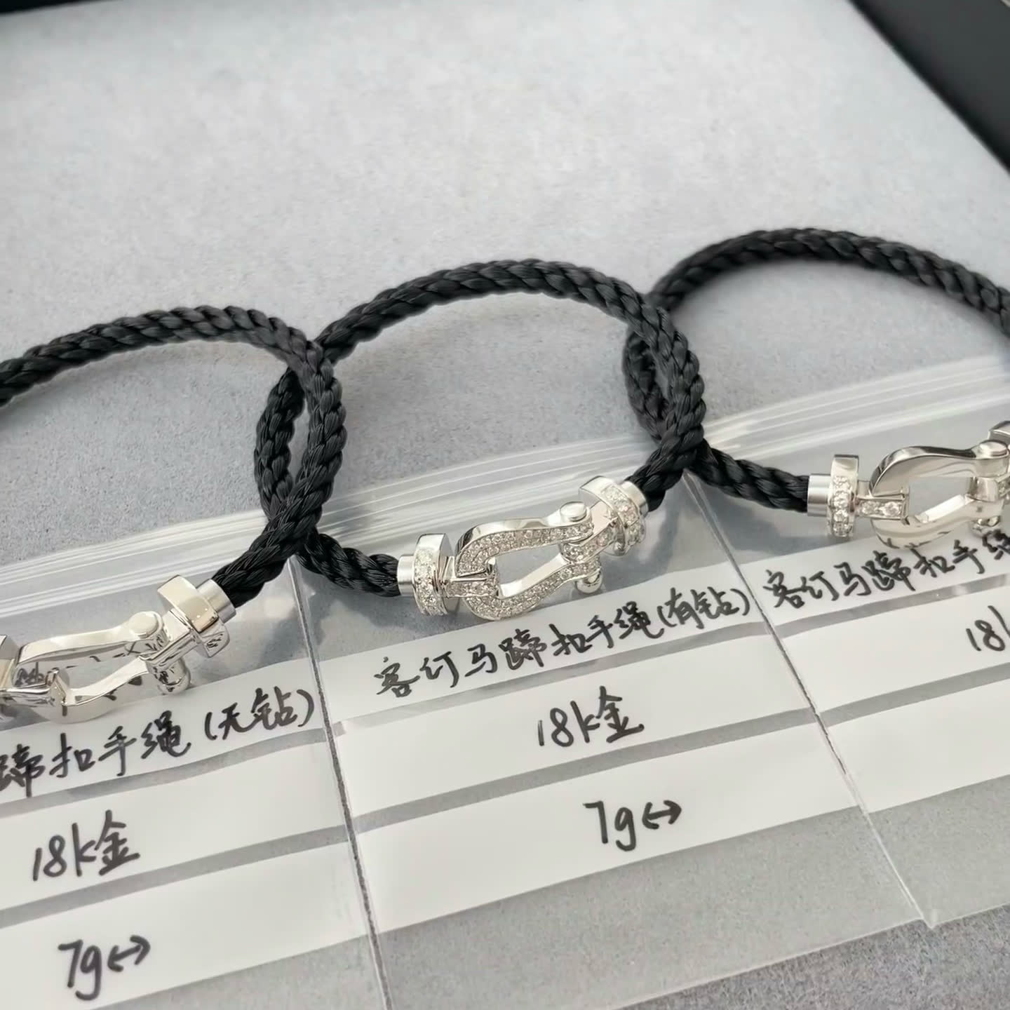 Hermes Silver Diamond-Encrusted Bracelet