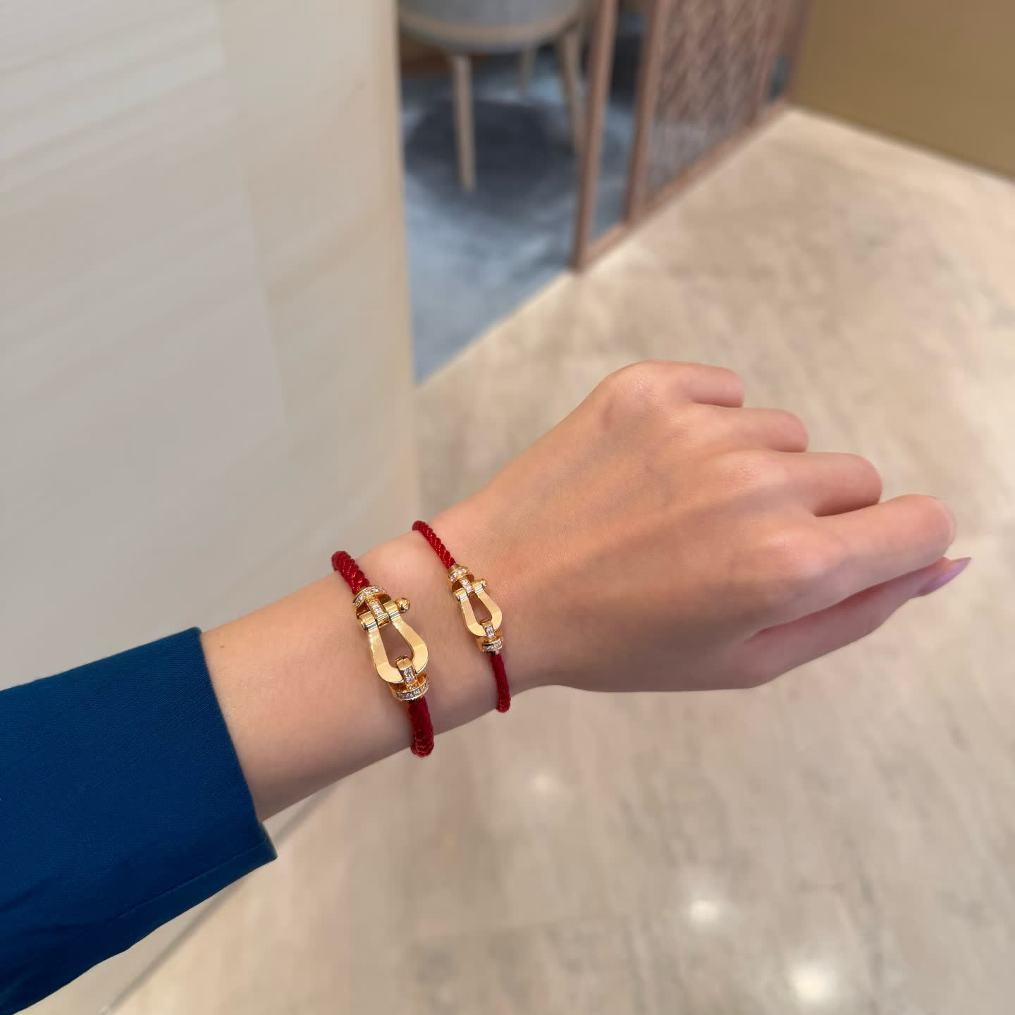 Hermes Silver Diamond-Encrusted Bracelet