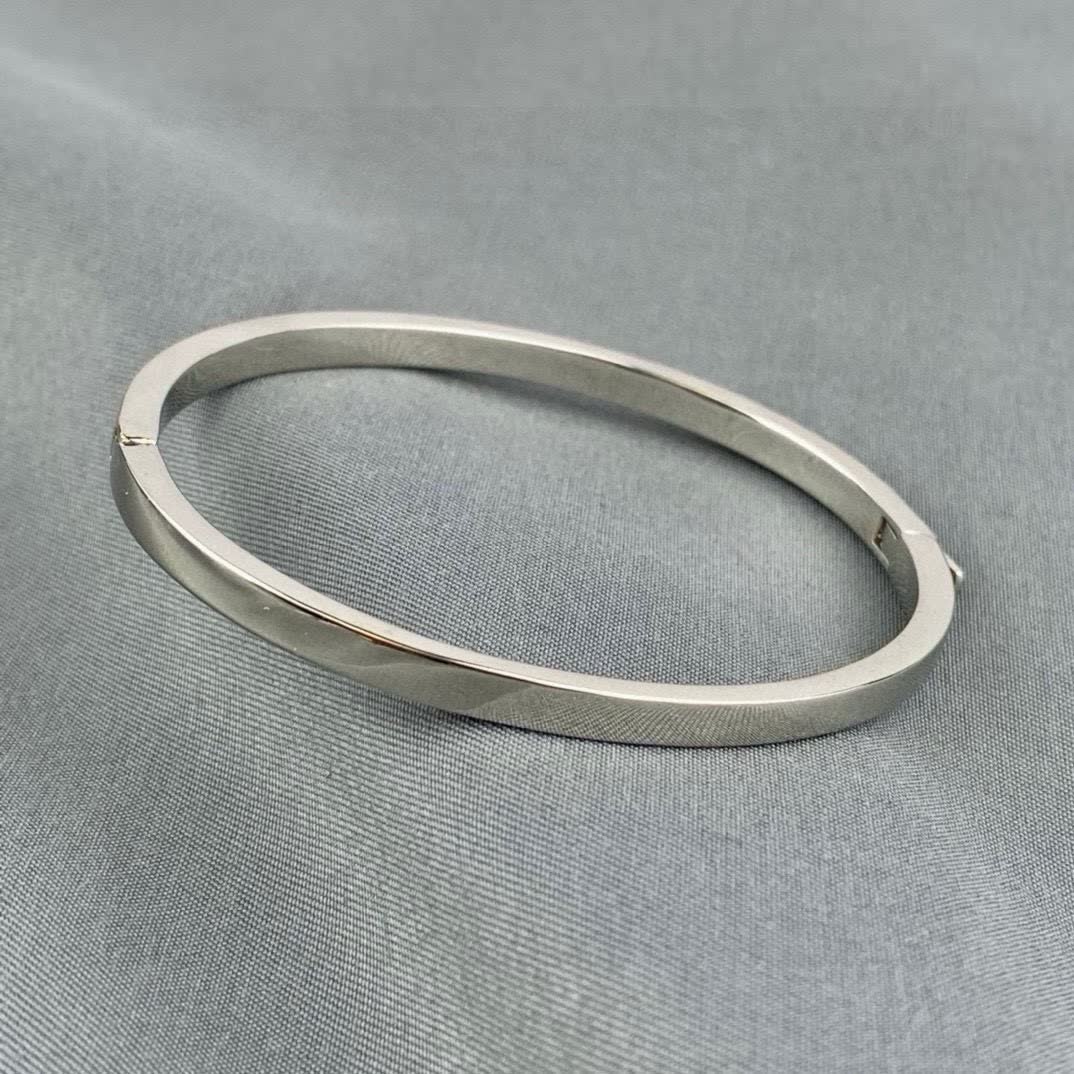 Givenchy Silver Rhinestone Bangle Bracelet