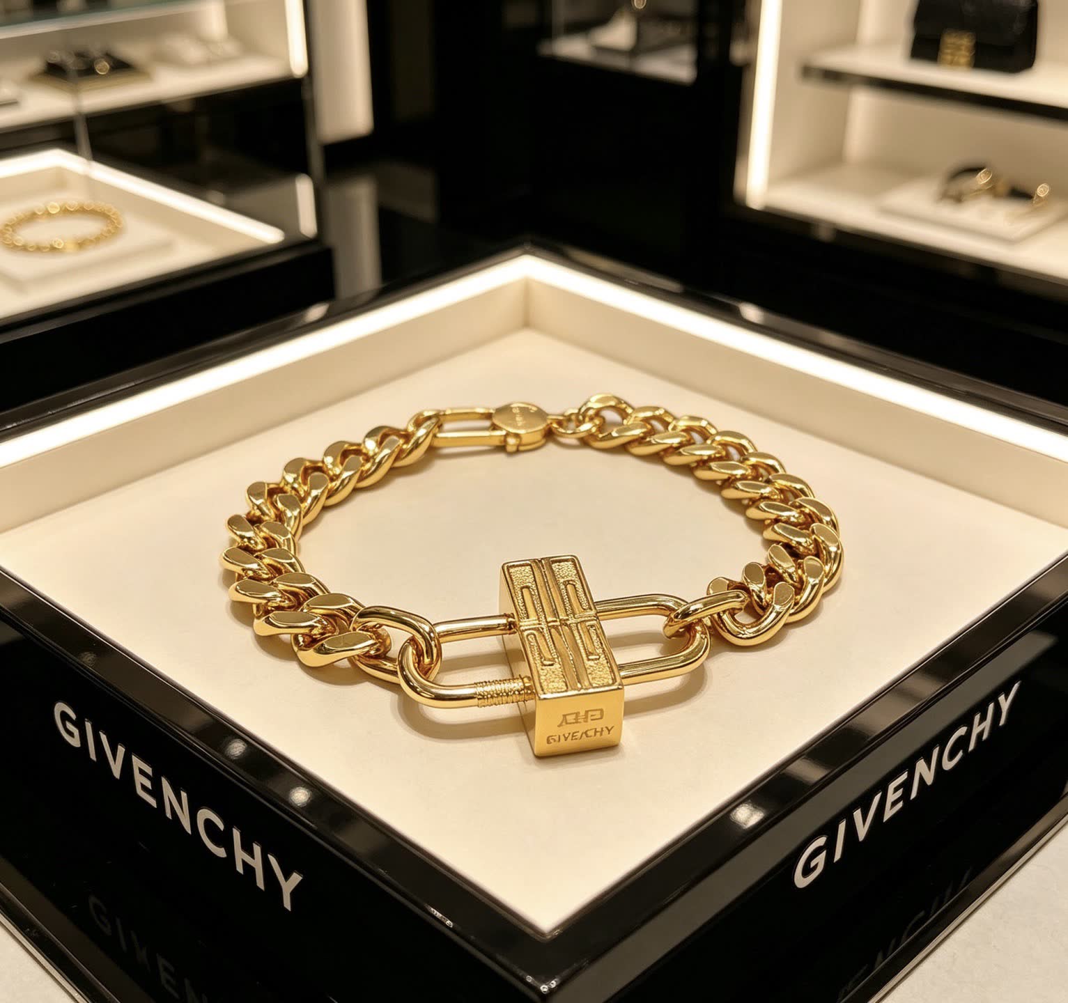 Balenciaga Gold-Plated Lock Bracelet Balenciaga Gold-Plated Lock Bracelet