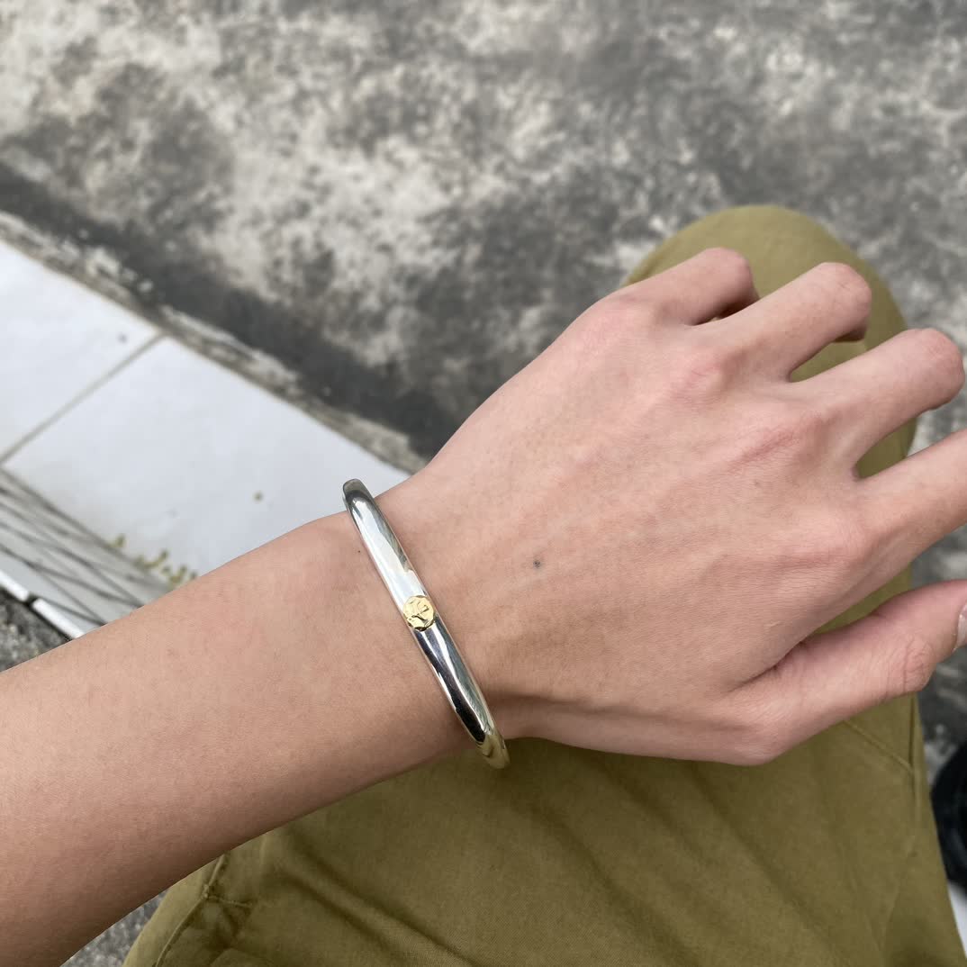 Goros Silver Eagle Head Cuff Bracelet