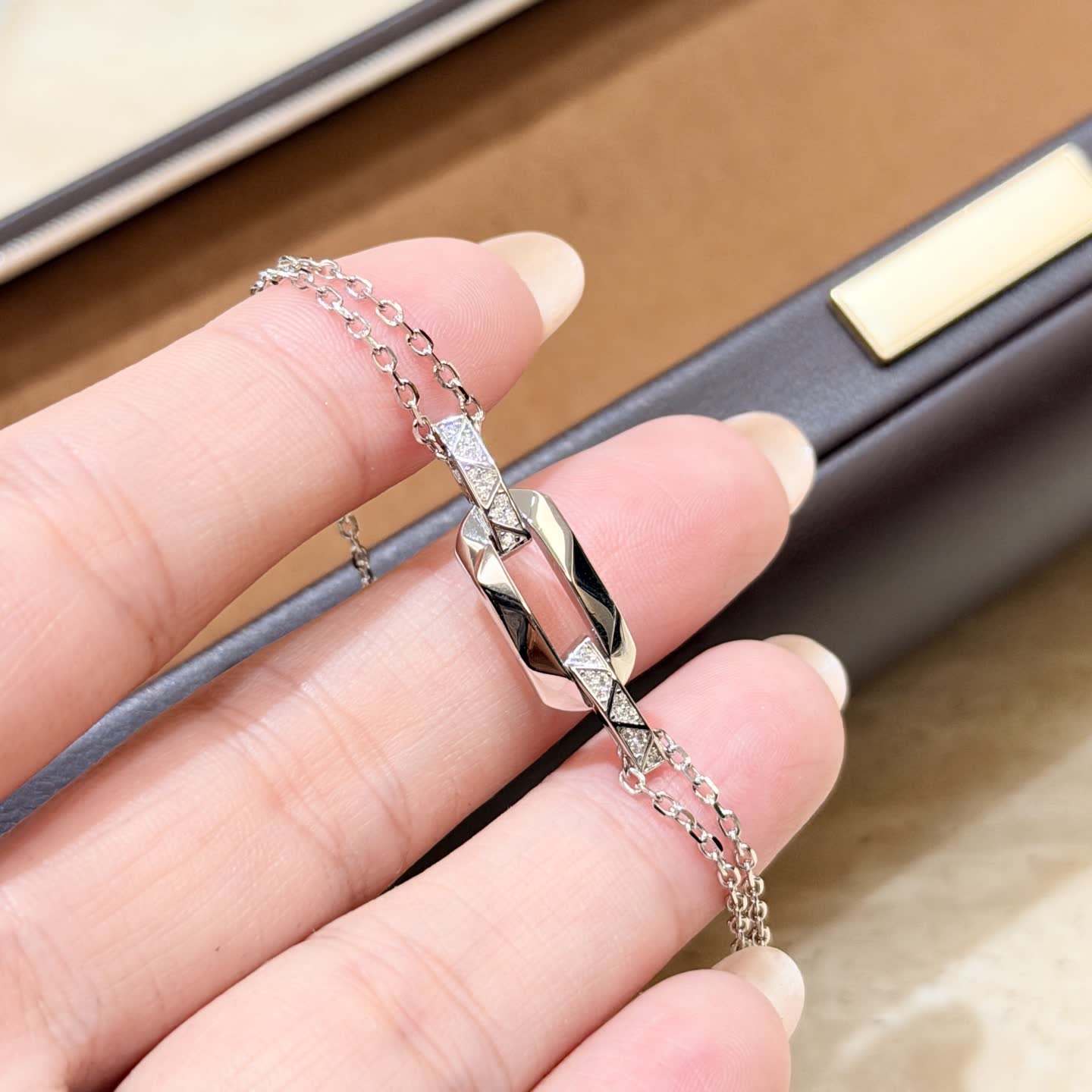 Graff Silver Bracelet with Diamond Accents