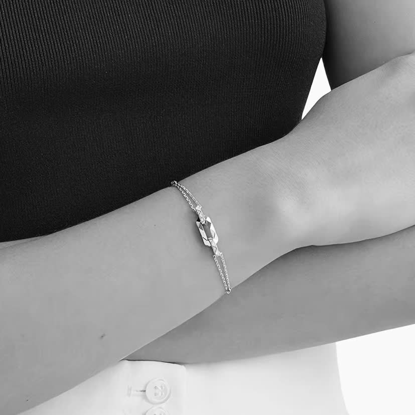 Graff Silver Bracelet with Diamond Accents