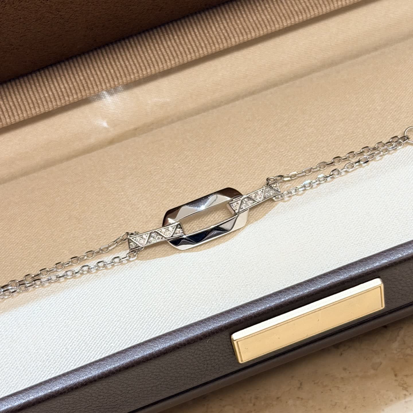 Graff Silver Bracelet with Diamond Accents