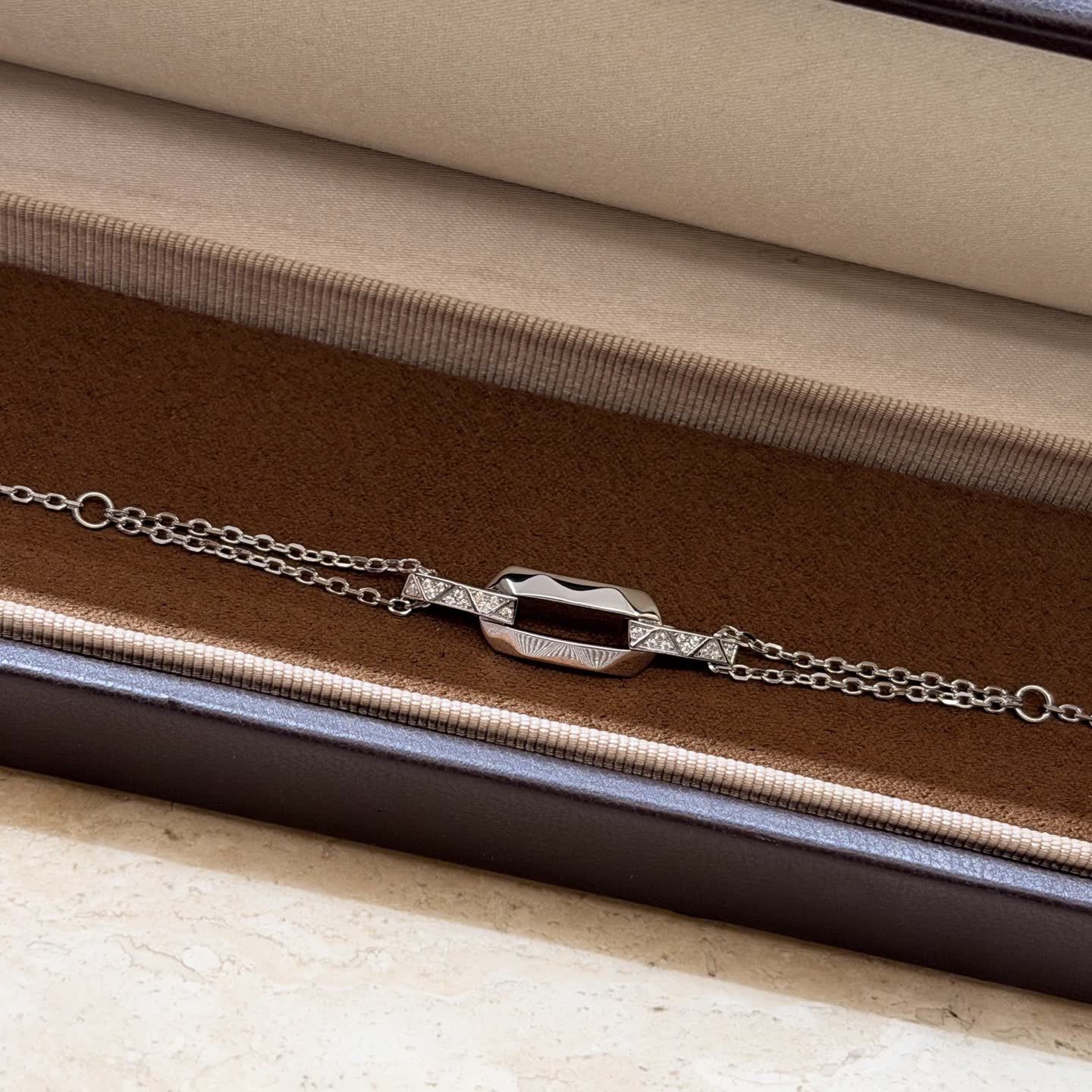 Graff Silver Bracelet with Diamond Accents