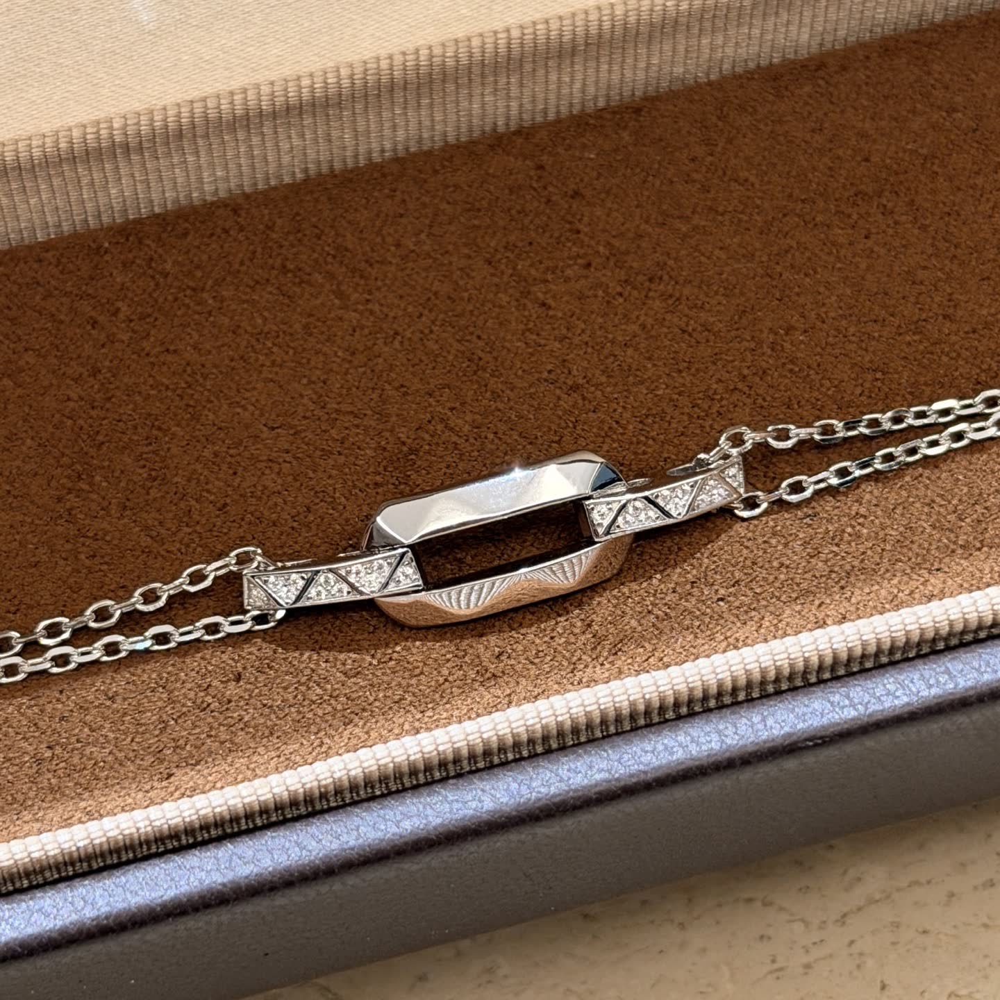 Graff Silver Bracelet with Diamond Accents