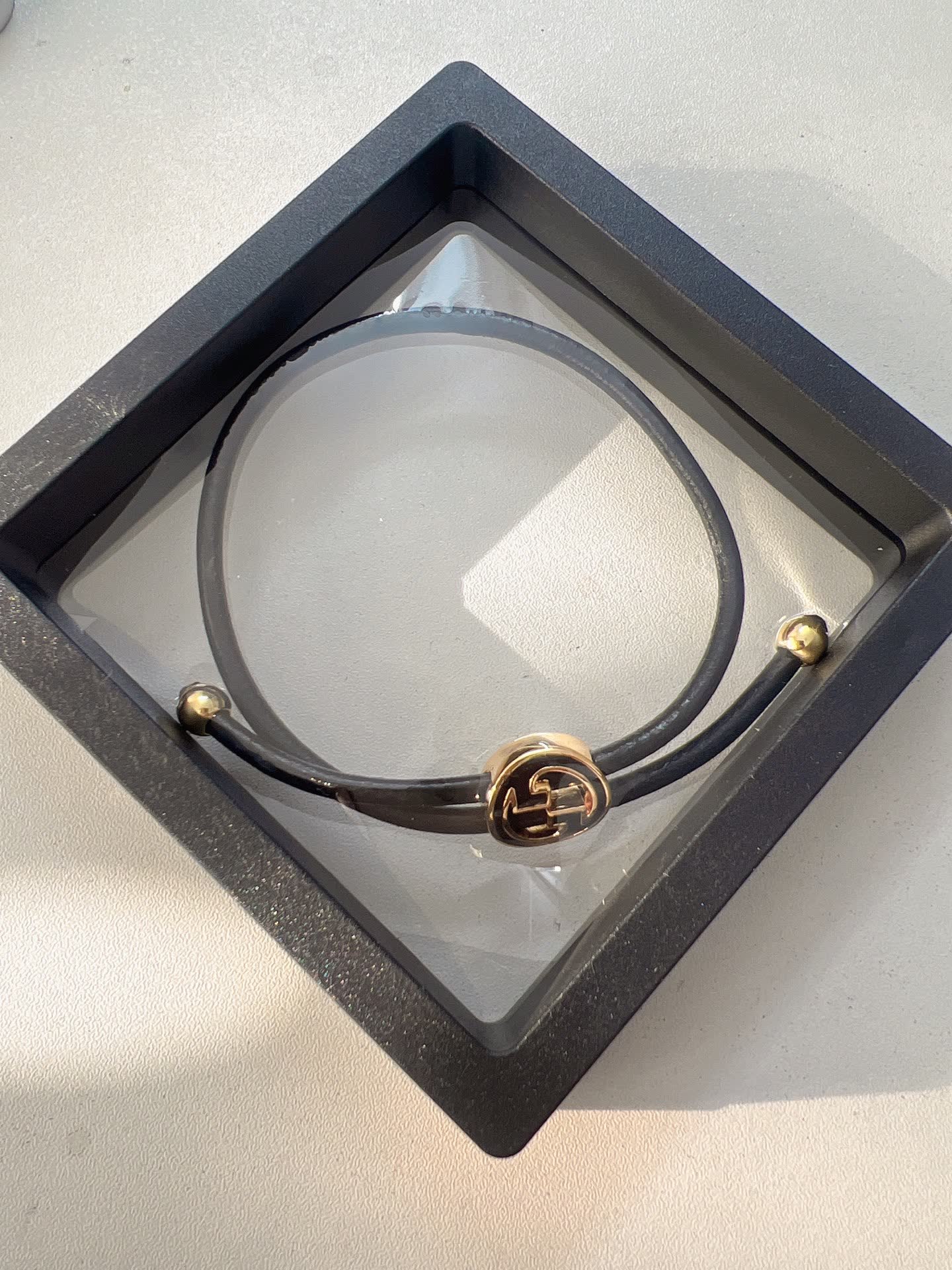 Gucci Interlocking G Leather Bracelet