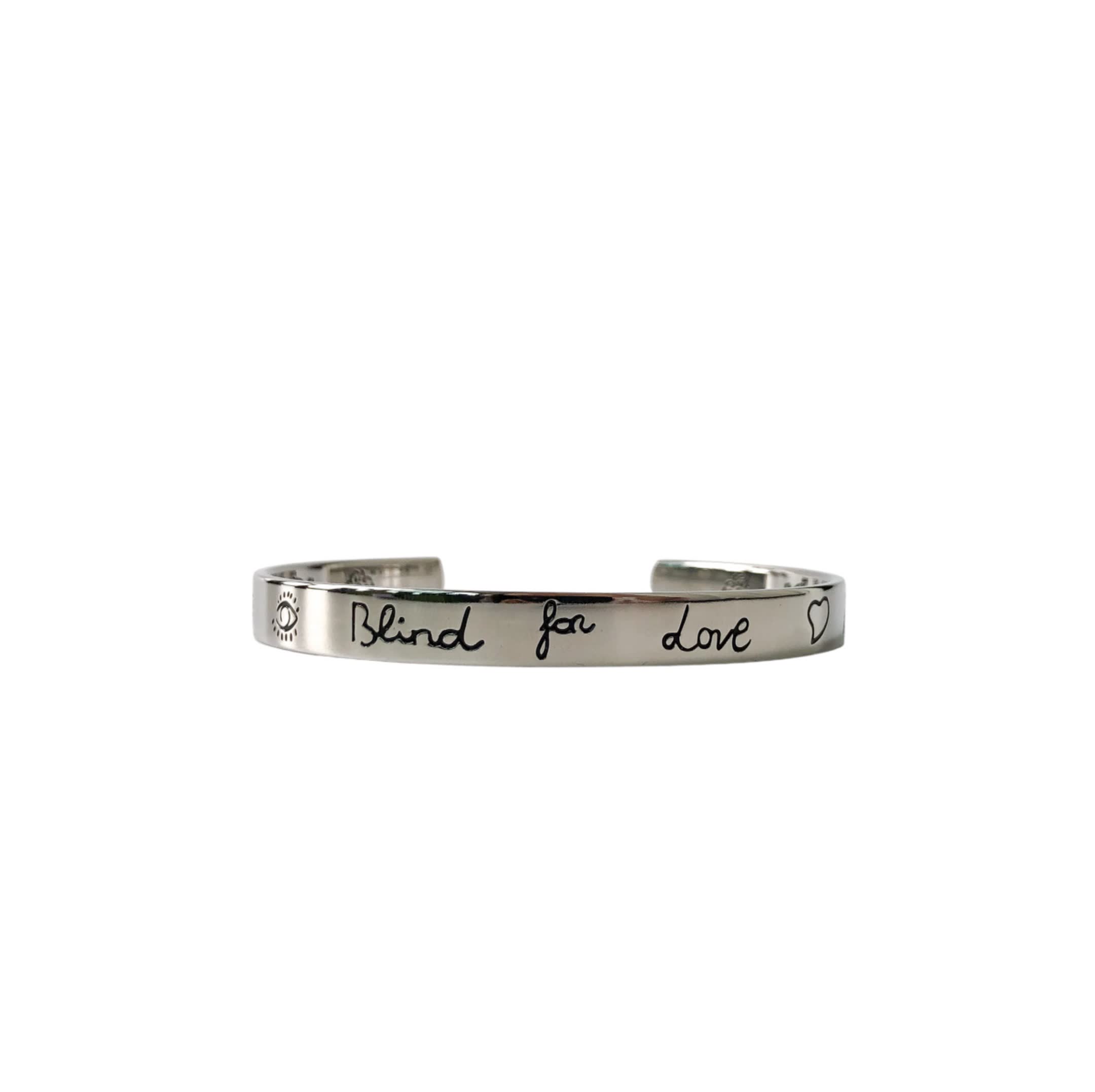 Gucci Silver 'Kind for Love' Cuff Bracelet