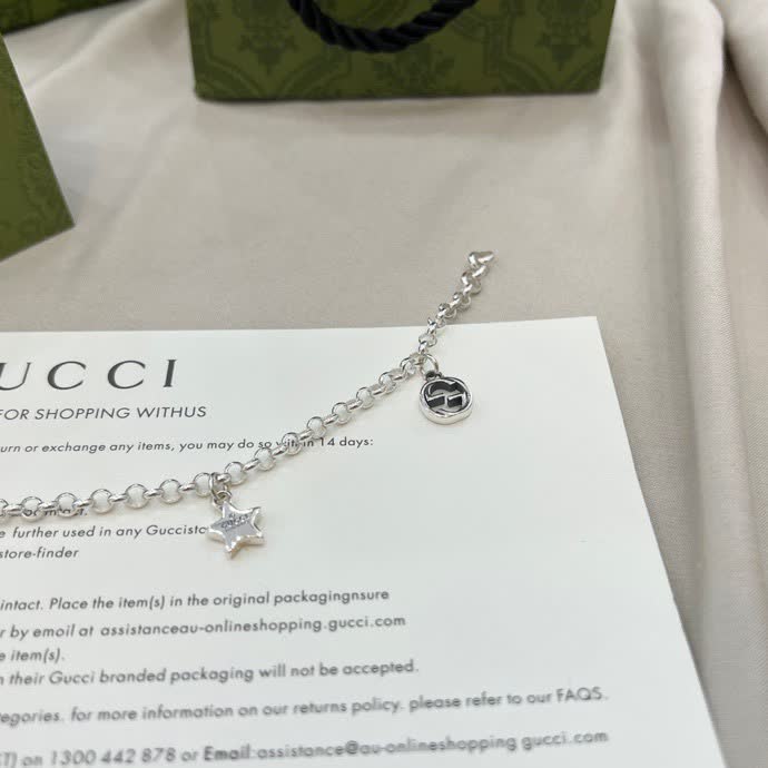Gucci Silver Charm Bracelet