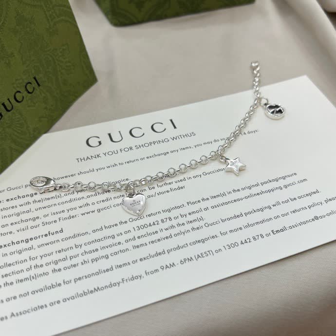 Gucci Silver Charm Bracelet