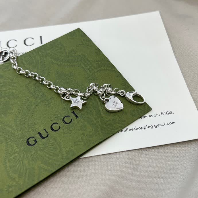 Gucci Silver Charm Bracelet