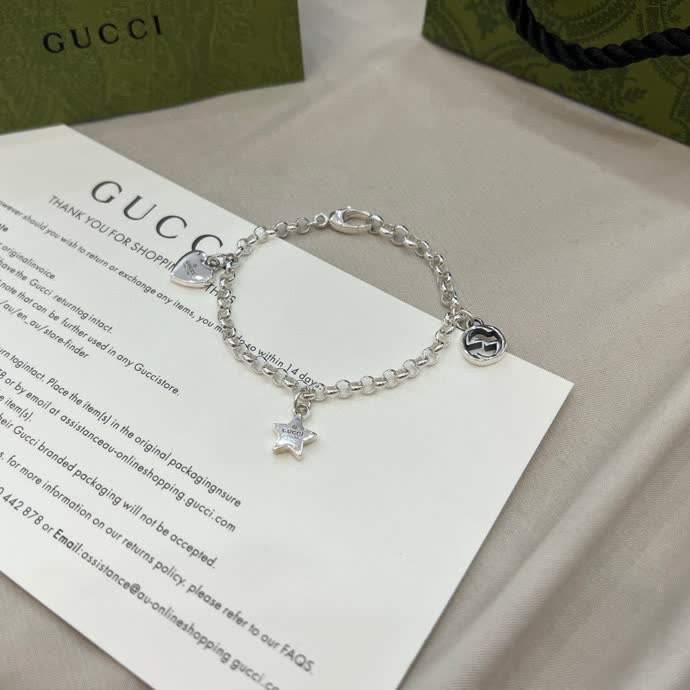 Gucci Silver Charm Bracelet Gucci Silver Charm Bracelet