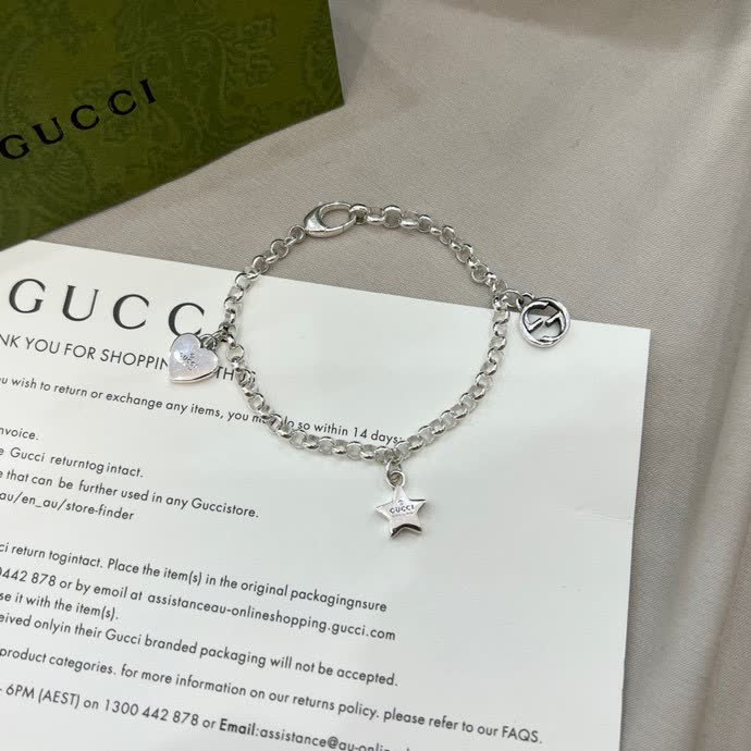 Gucci Silver Charm Bracelet