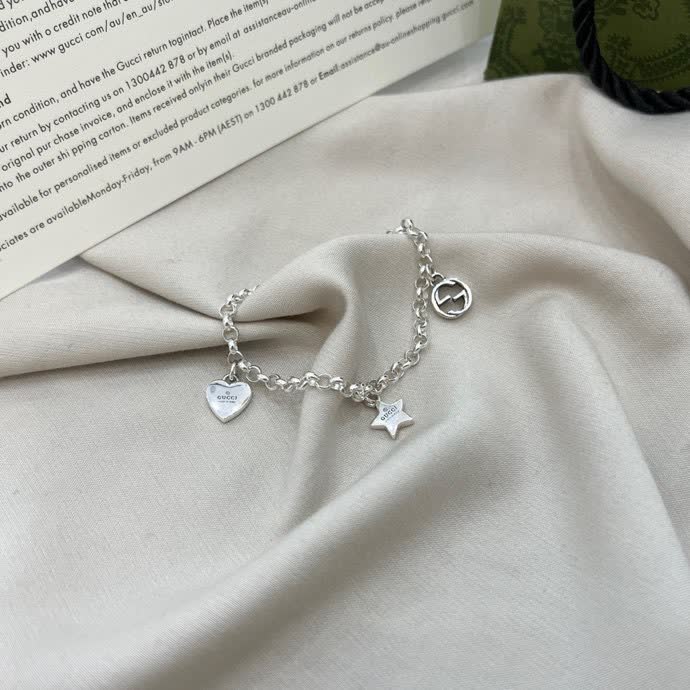 Gucci Silver Charm Bracelet