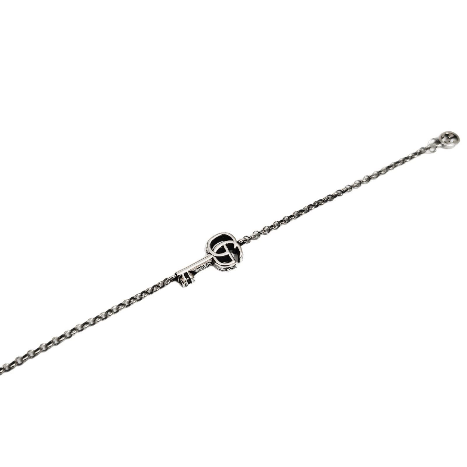 Gucci Silver Key Charm Bracelet
