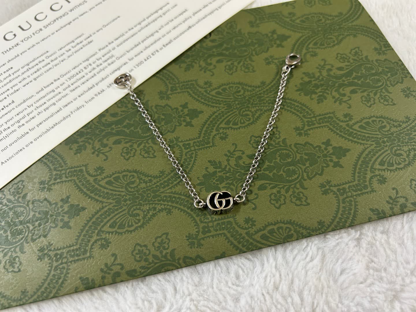 Gucci Silver 'GG' Chain Bracelet