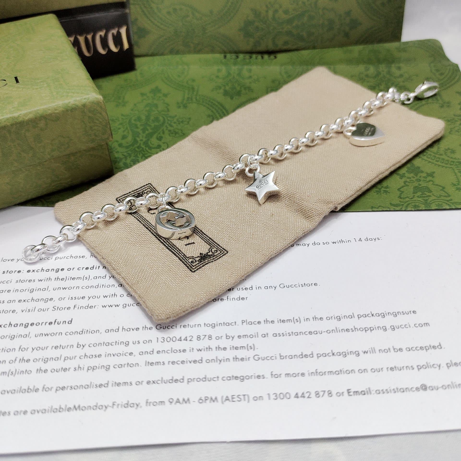 Gucci Silver Charm Bracelet