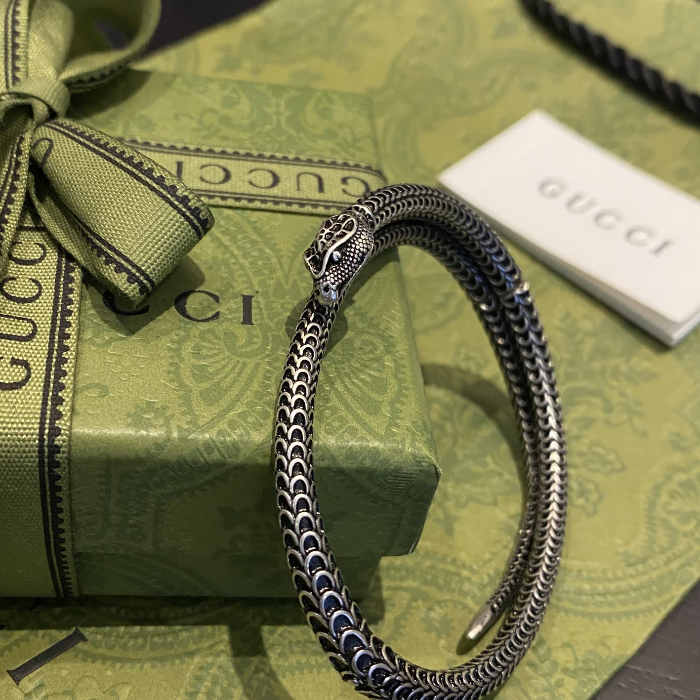 Gucci Silver Snake Bracelet