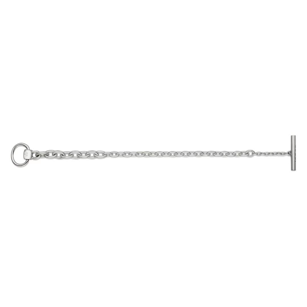 Gucci Silver Chain Bracelet with Toggle Clasp