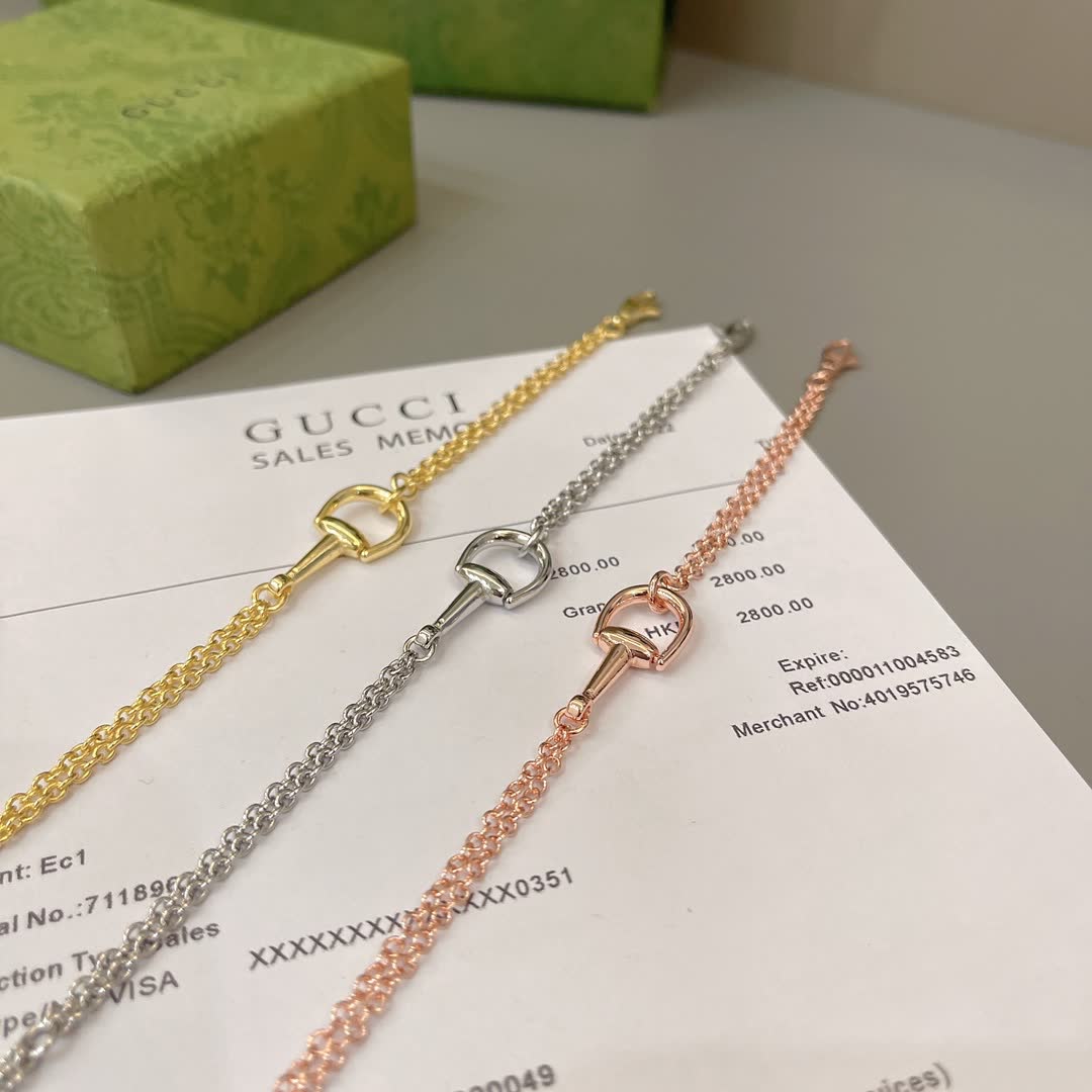 Gucci Gold Horsebit Bracelet