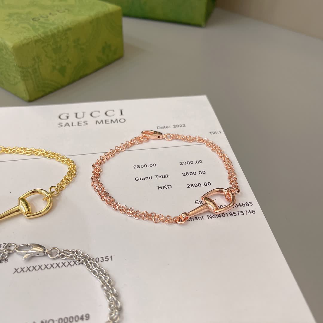 Gucci Gold Horsebit Bracelet