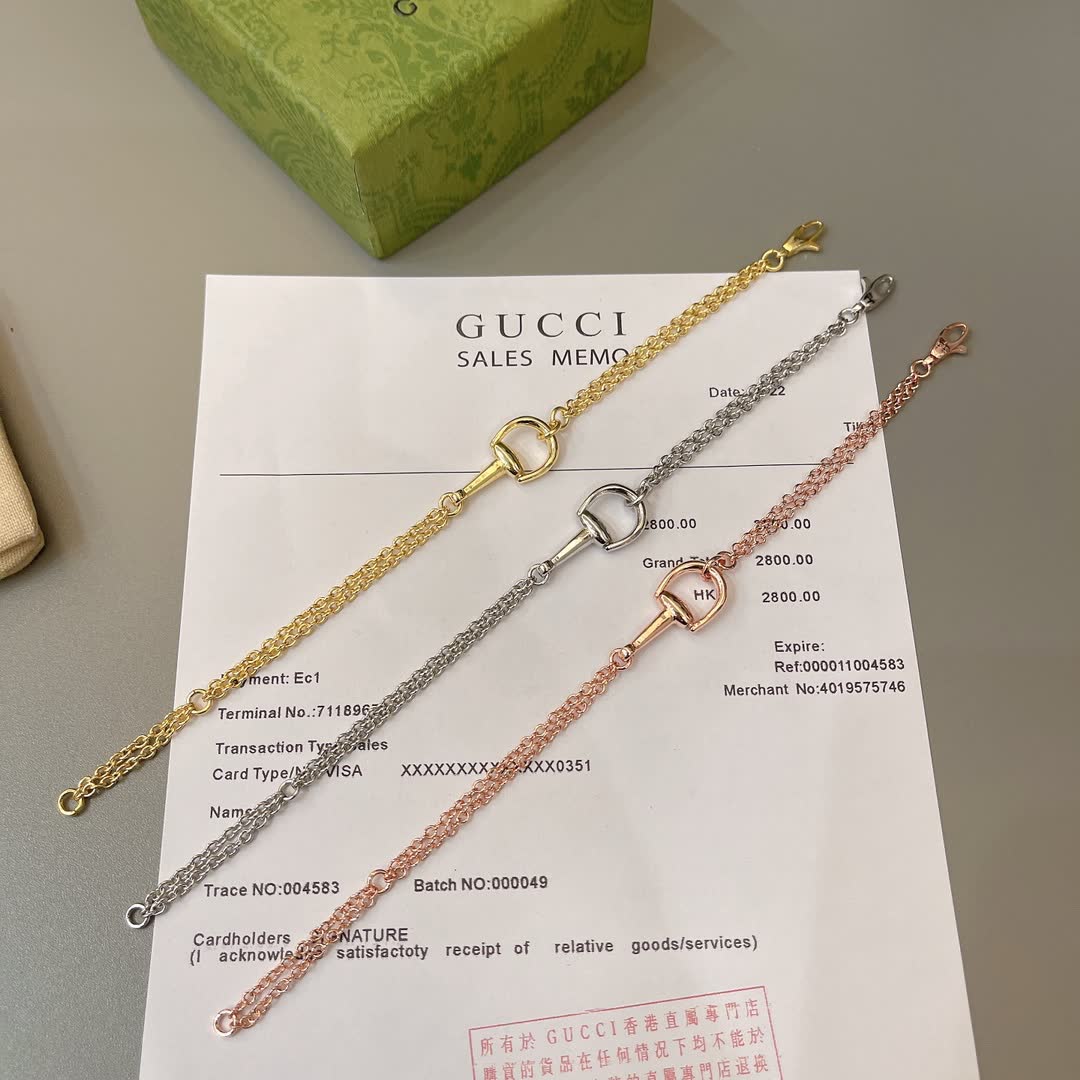 Gucci Gold Horsebit Bracelet