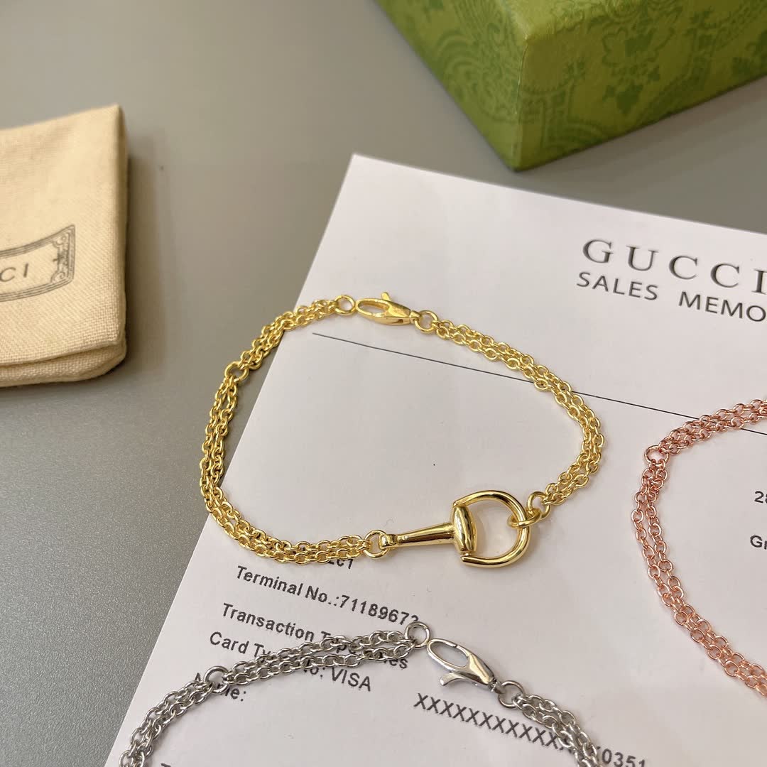 Gucci Gold Horsebit Bracelet