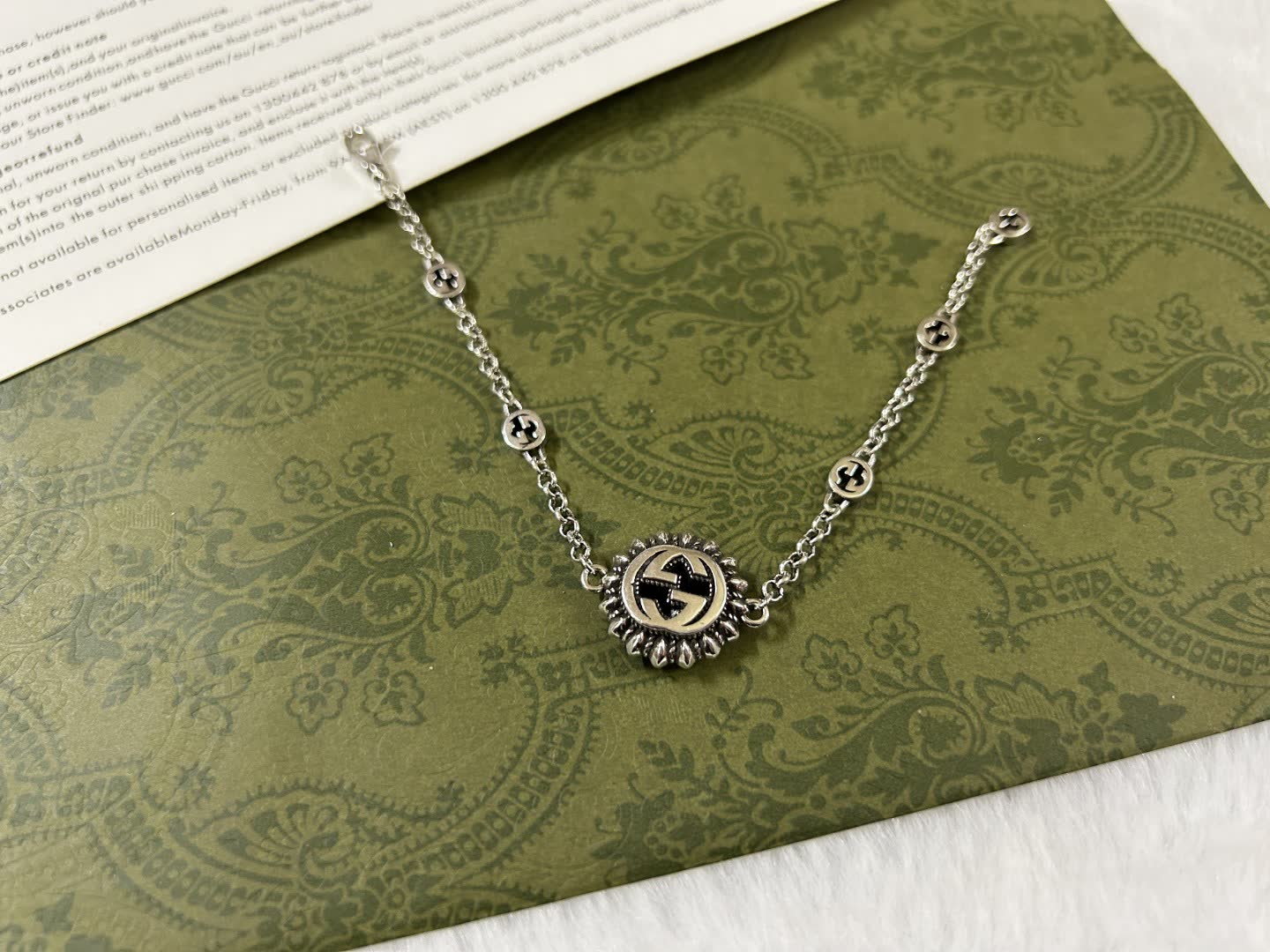 Gucci Silver Bracelet with Interlocking G Logo