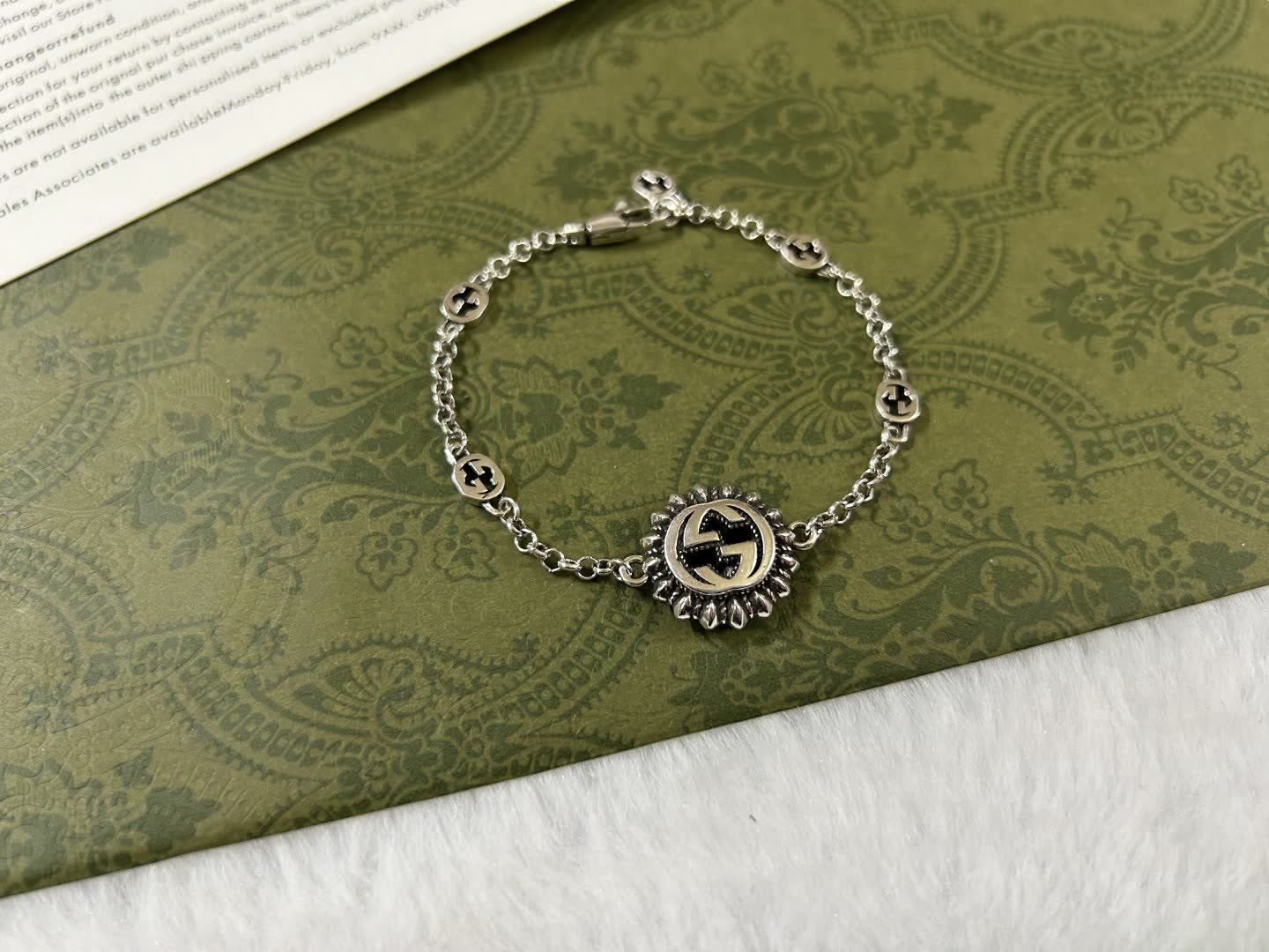 Gucci Silver Bracelet with Interlocking G Logo