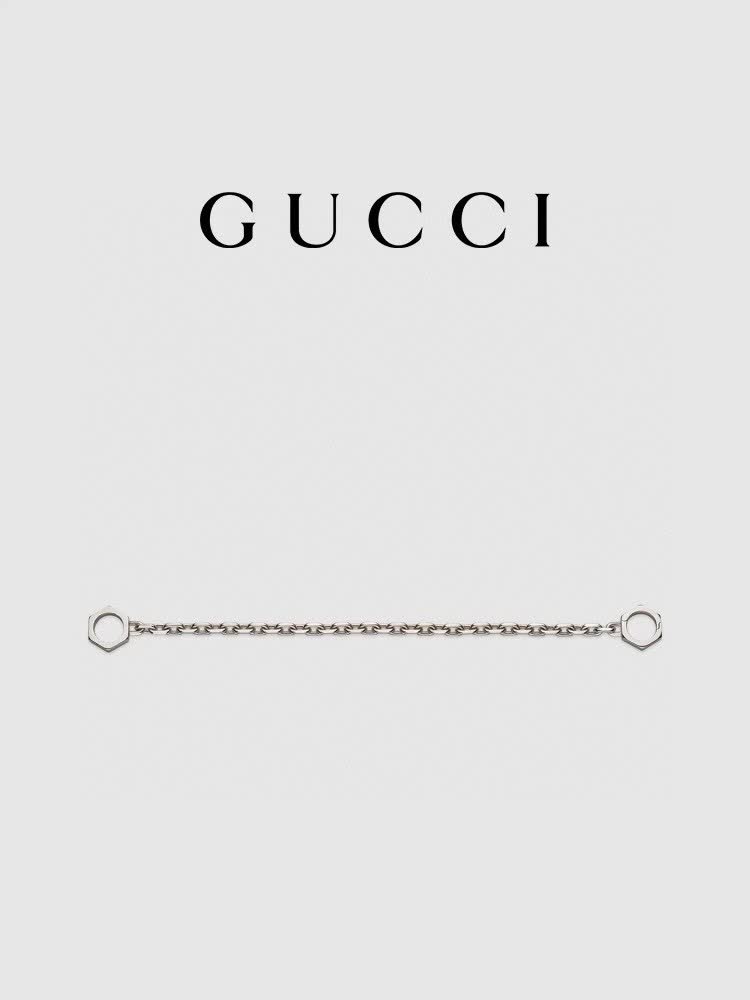 Gucci Silver Chain Bracelet with Interlocking G