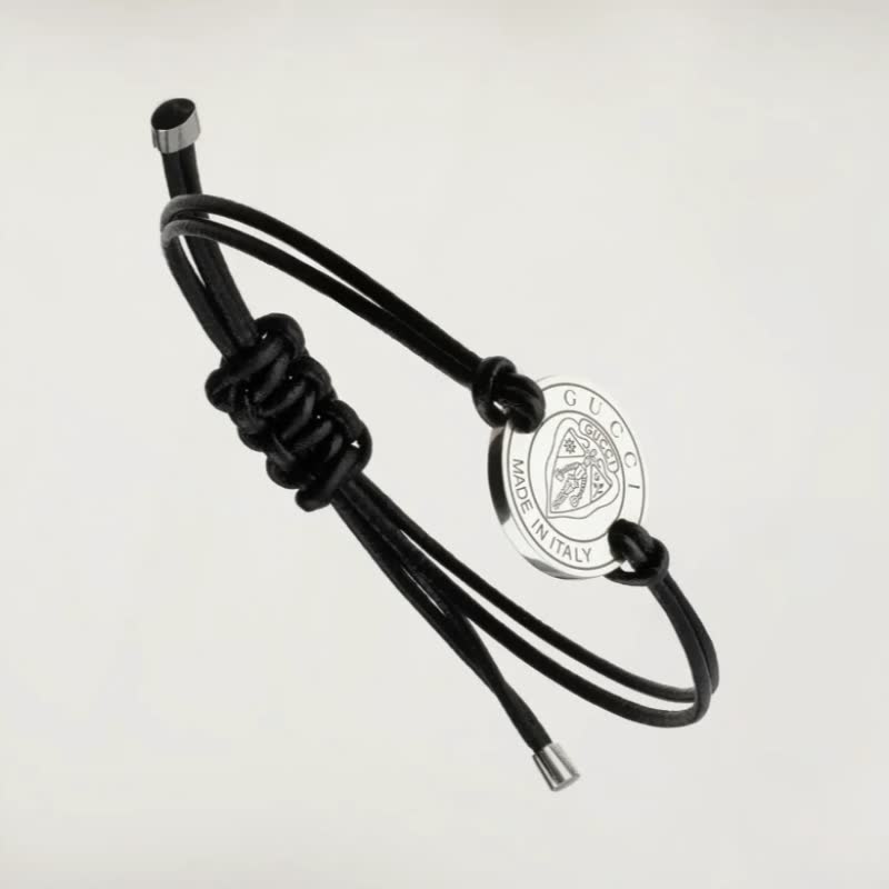 Gucci Leather Bracelet with Logo