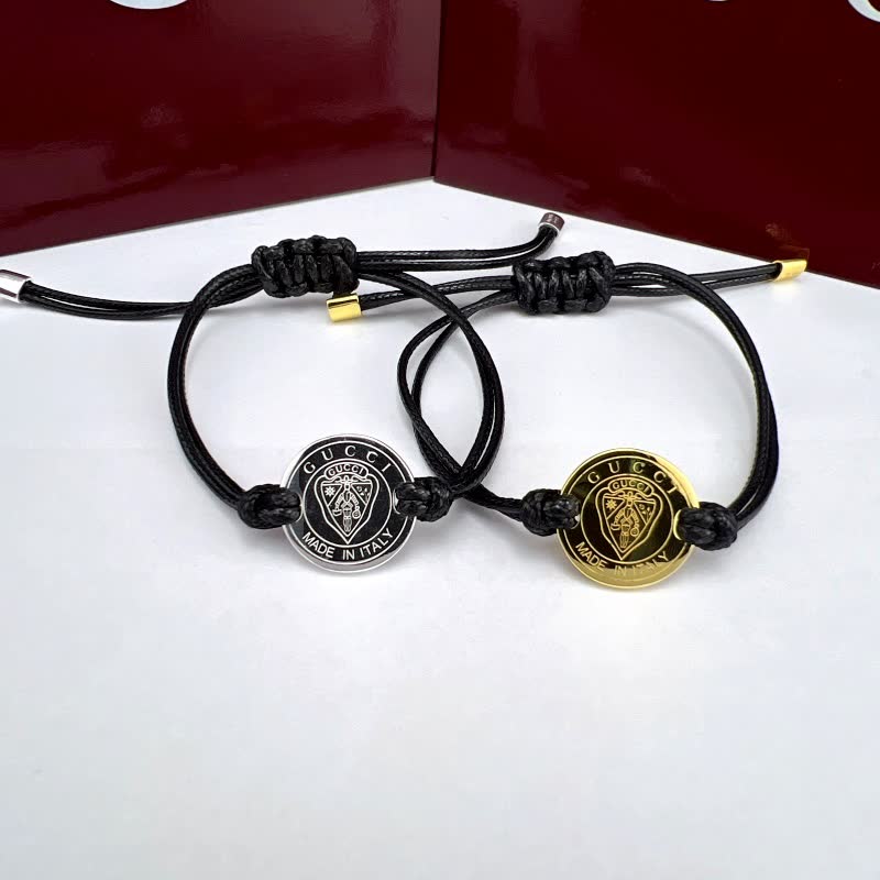 Gucci Leather Bracelet with Logo