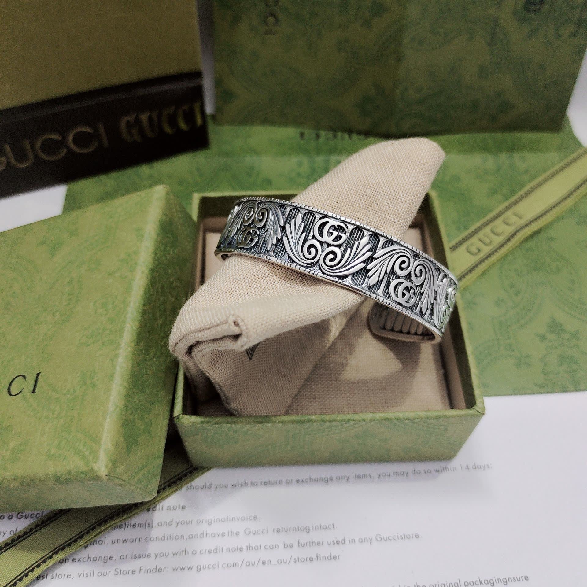 Gucci Silver Cuff Bracelet