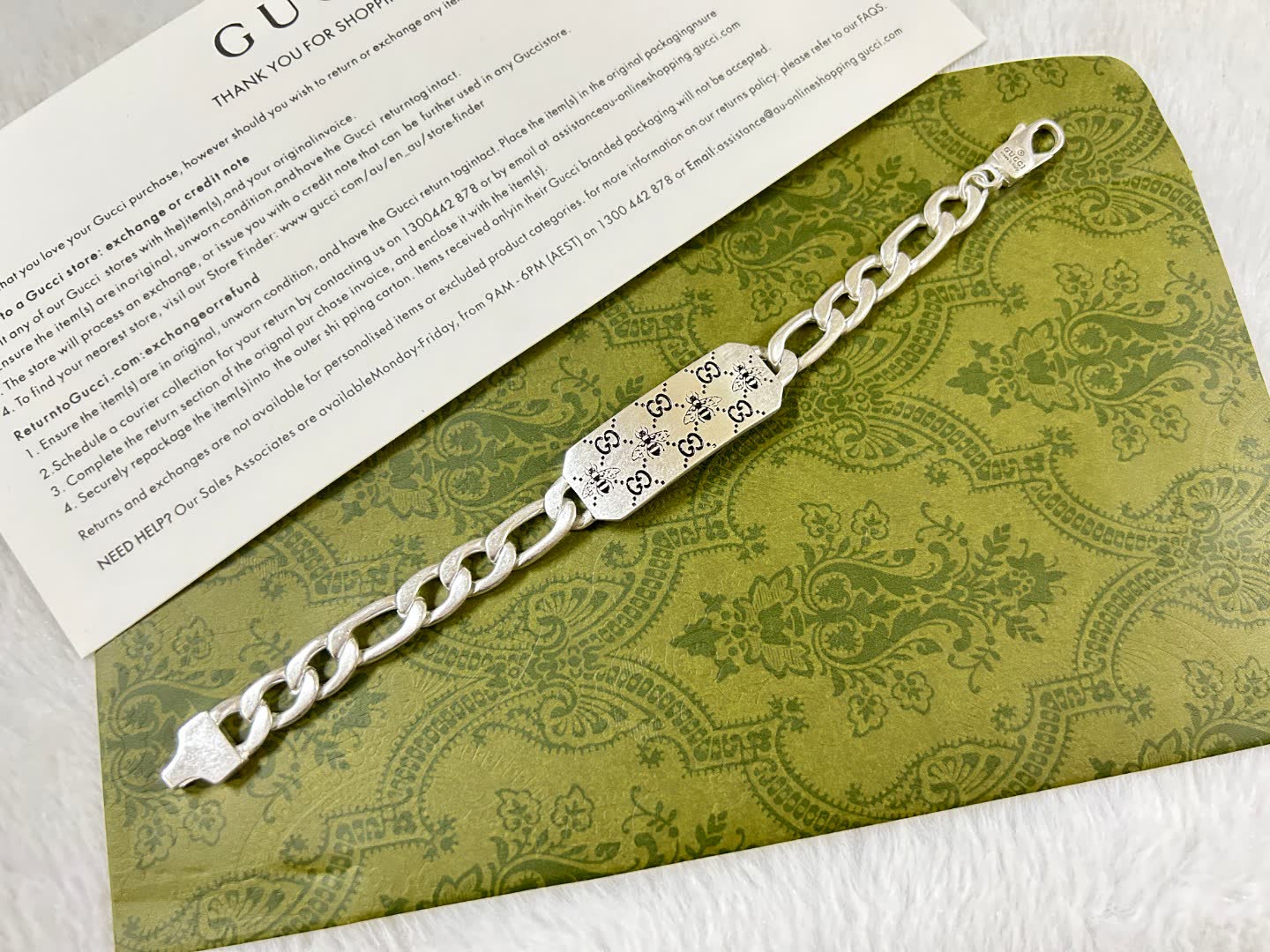 Gucci Silver Bracelet with Interlocking G Logo Gucci Silver Bracelet with Interlocking G Logo