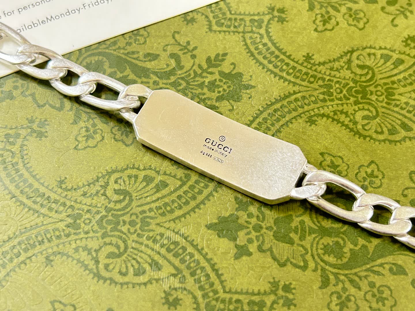 Gucci Silver Bracelet with Interlocking G Logo
