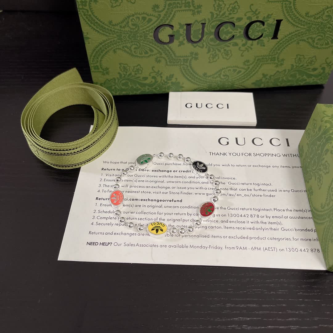 Gucci Multicolor Logo Charm Bracelet