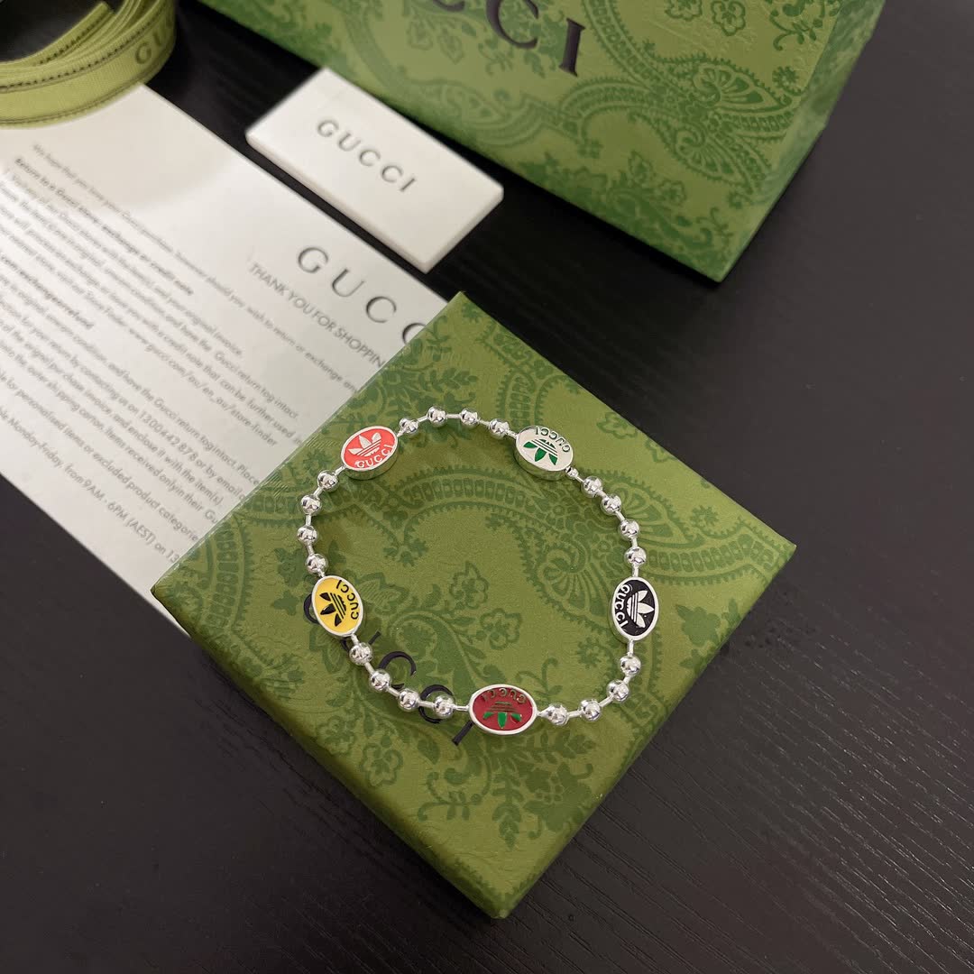 Gucci Multicolor Logo Charm Bracelet