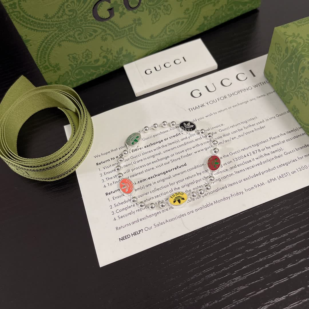 Gucci Multicolor Logo Charm Bracelet