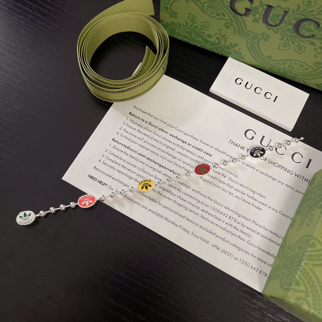 Gucci Multicolor Logo Charm Bracelet
