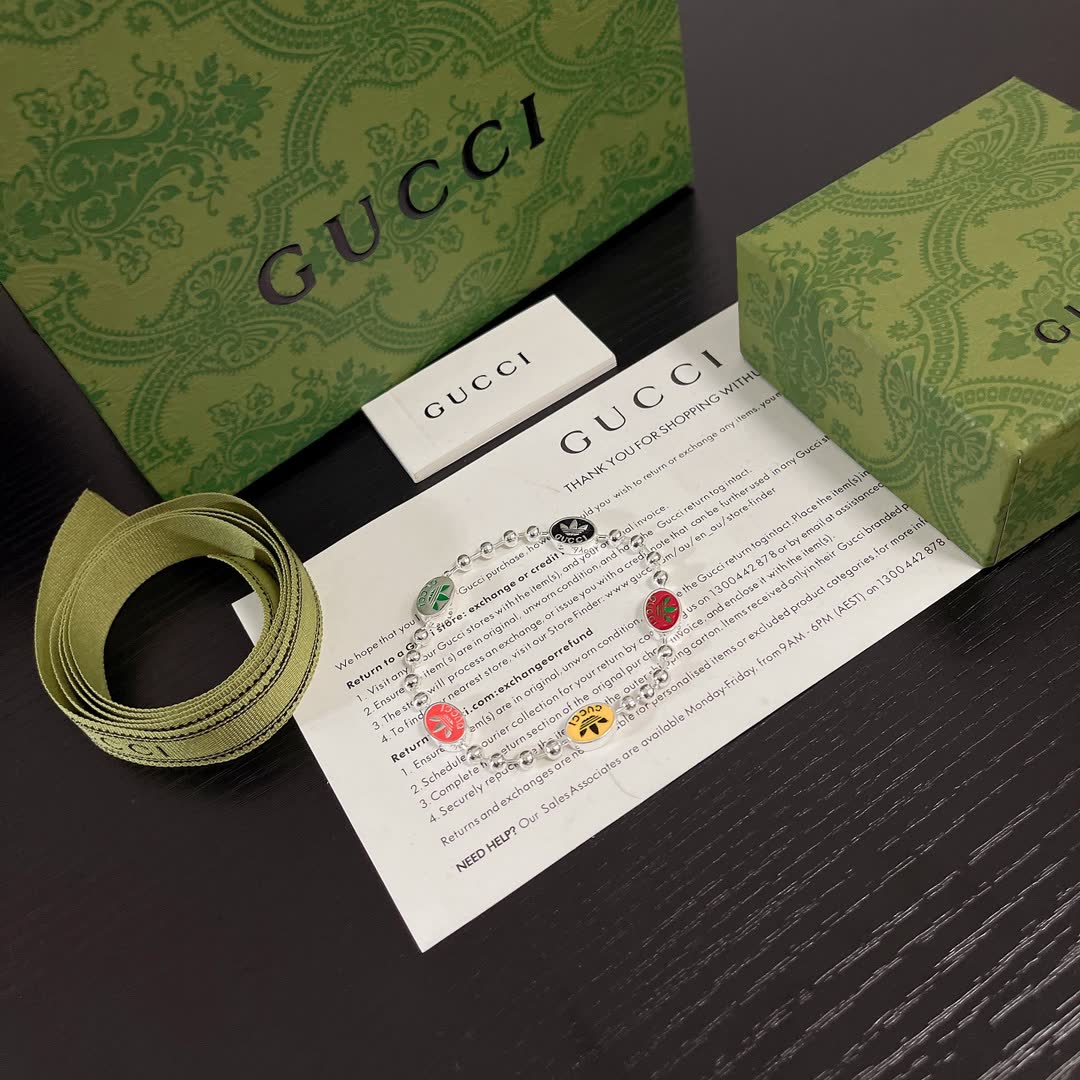 Gucci Multicolor Logo Charm Bracelet