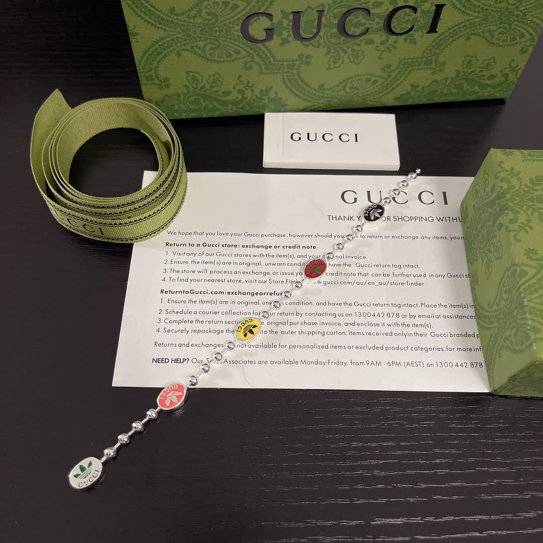 Gucci Multicolor Logo Charm Bracelet
