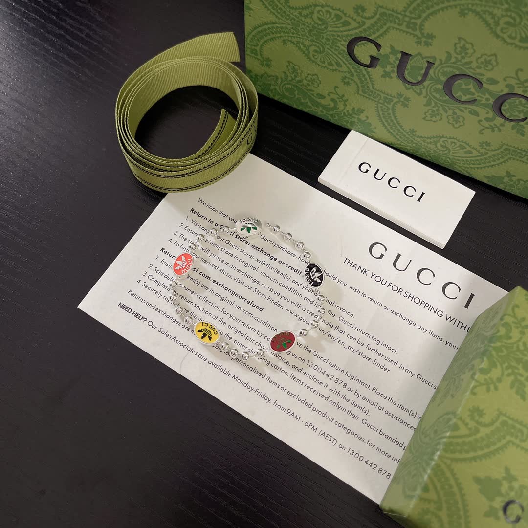 Gucci Multicolor Logo Charm Bracelet