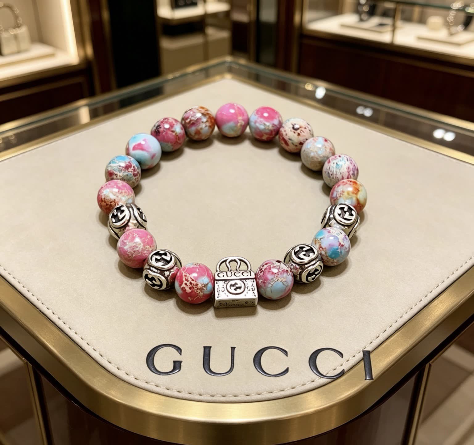 Gucci Multicolored Beaded Bracelet