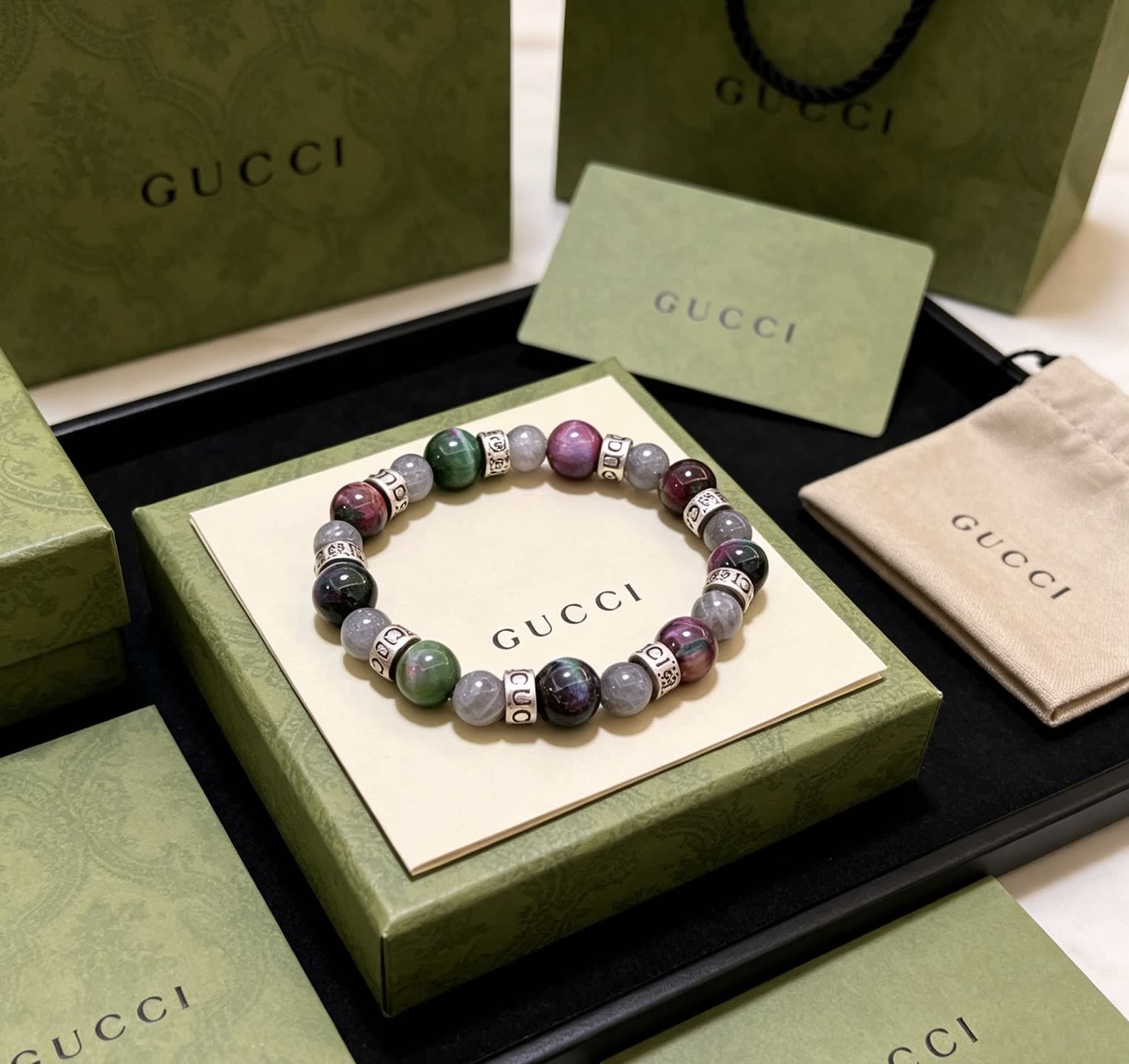 Gucci Multicolored Beaded Bracelet