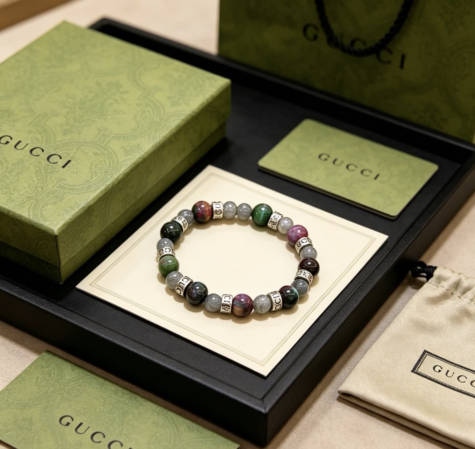 Gucci Multicolored Beaded Bracelet