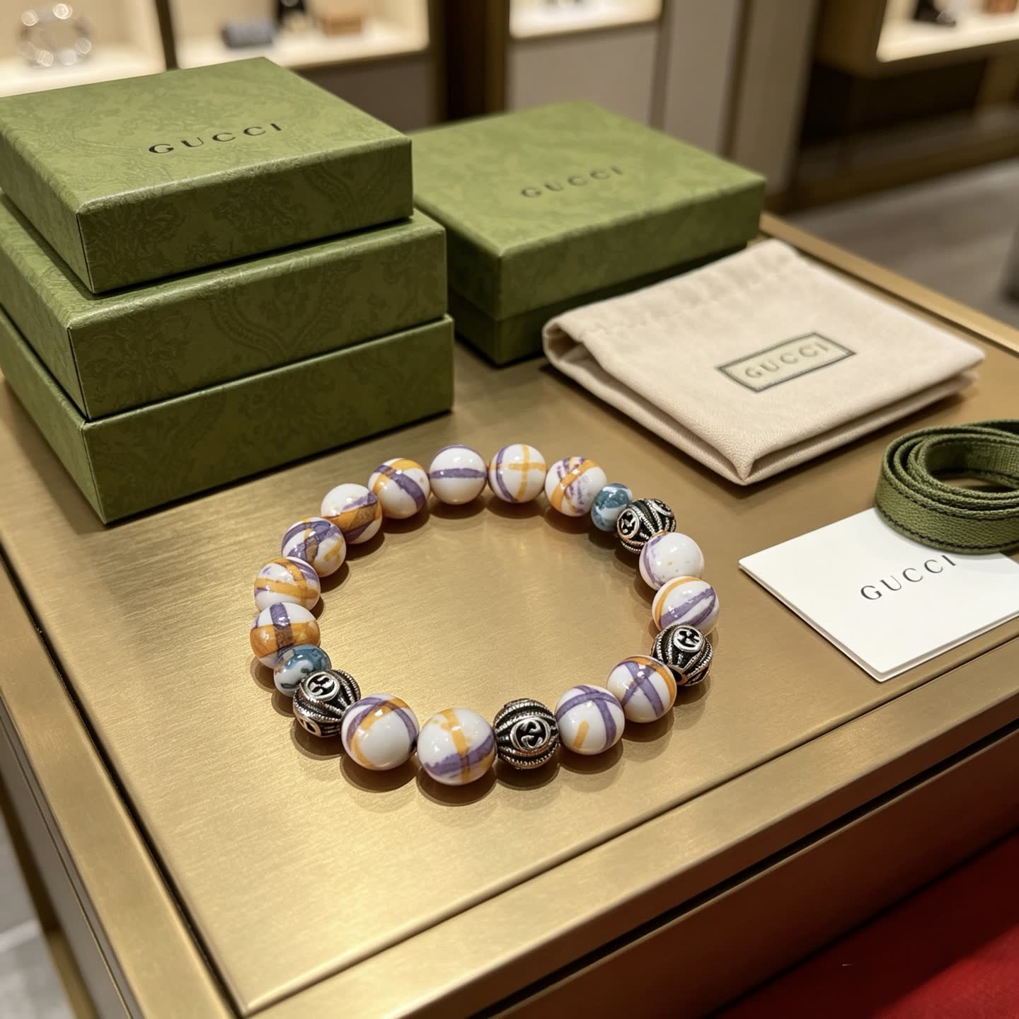 Gucci Beaded Bracelet