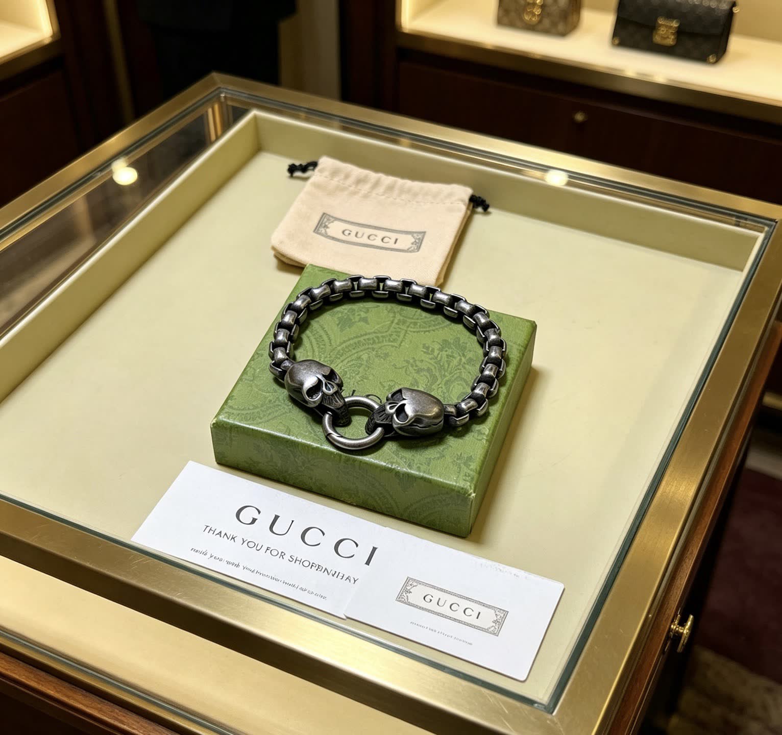 Gucci Silver Skull Bracelet Gucci Silver Skull Bracelet
