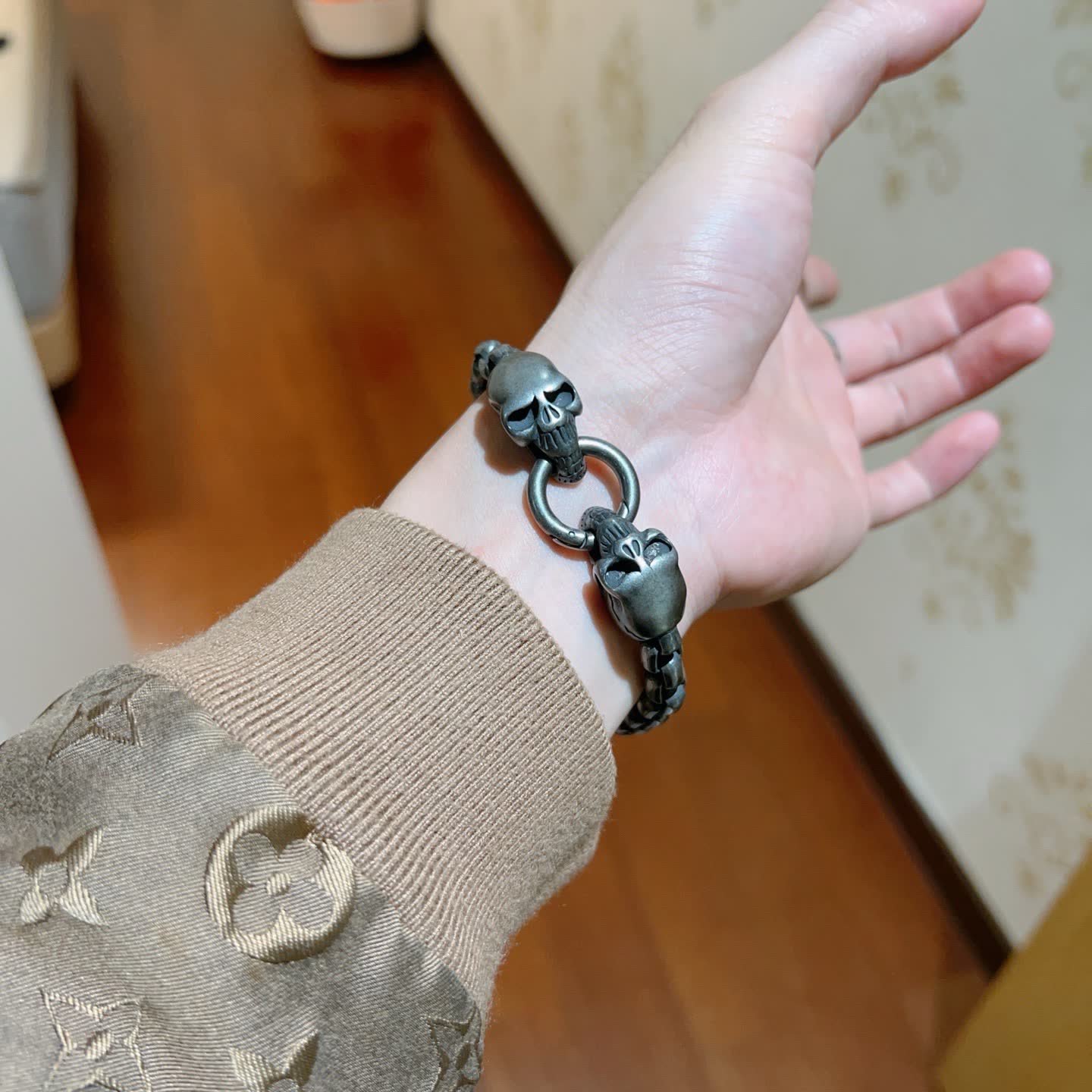 Gucci Silver Skull Bracelet