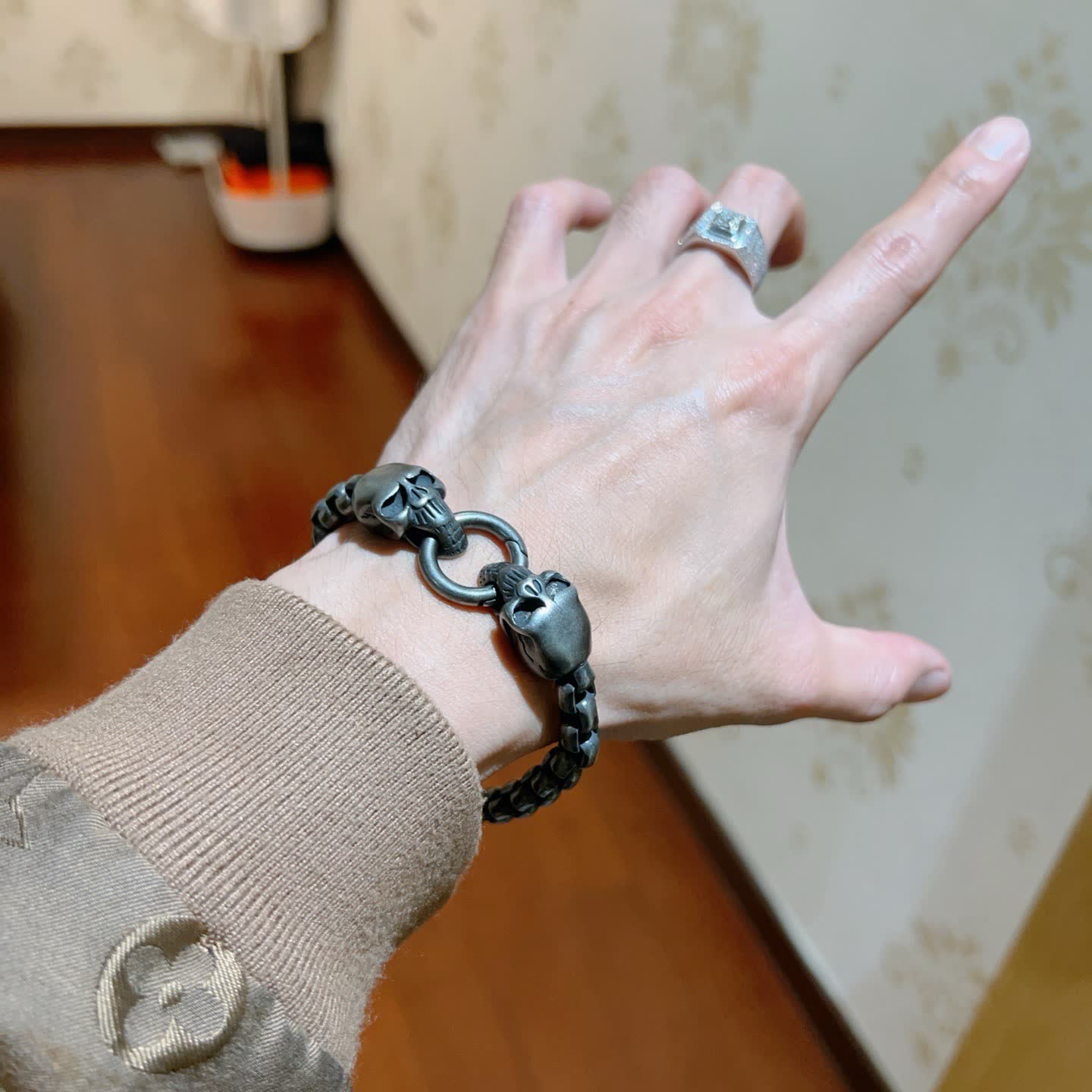 Gucci Silver Skull Bracelet